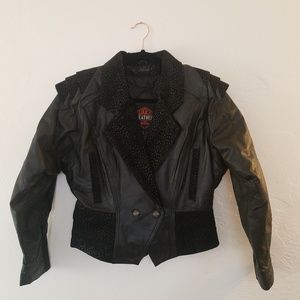 Vintage Leopard Lucky Leather LA Jacket